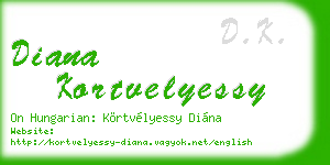 diana kortvelyessy business card