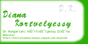 diana kortvelyessy business card